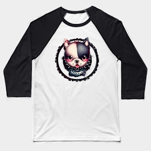 Cute Dog Smash the State Punk Style Baseball T-Shirt